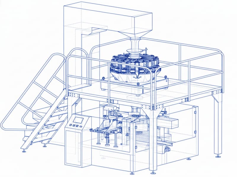machine d'emballage de sacs préfabriqués
